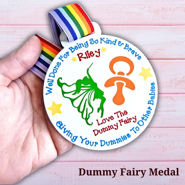 Bravery Medal For Children,  Brave Gift, Dummy Fairy Gift For Girls, Proud Of You Daughter Gift, Well Done Gift For Kids, Paci Fairy