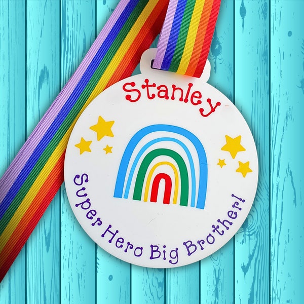 Best Big Brother Medal, New Big Brother Gift From Baby Reveal Gift,  Promoted To Big Brother Pregnancy Announcement To Big Brother Badge