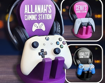 Headset Controller Stand, Personalized Gaming Accessories For Girls Room Decor Tween Girl Gifts, Teenager Birthday Gift For Gamer Gifts For