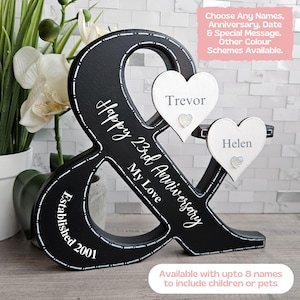 23rd Anniversary Gift For Her 23 Year Anniversary Plaque, Personalised Love Sign, 23rd Wedding Anniversary Gift For Wife, Established Sign