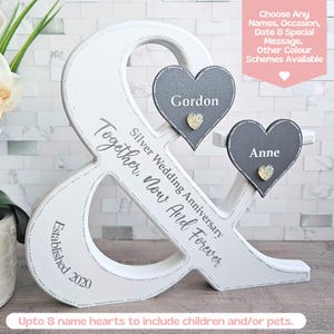 Silver Anniversary Sign, Silver Anniversary Gift For Couple, Parents 25th Anniversary Gift For Her 25 Year Wedding Anniversary Gift For