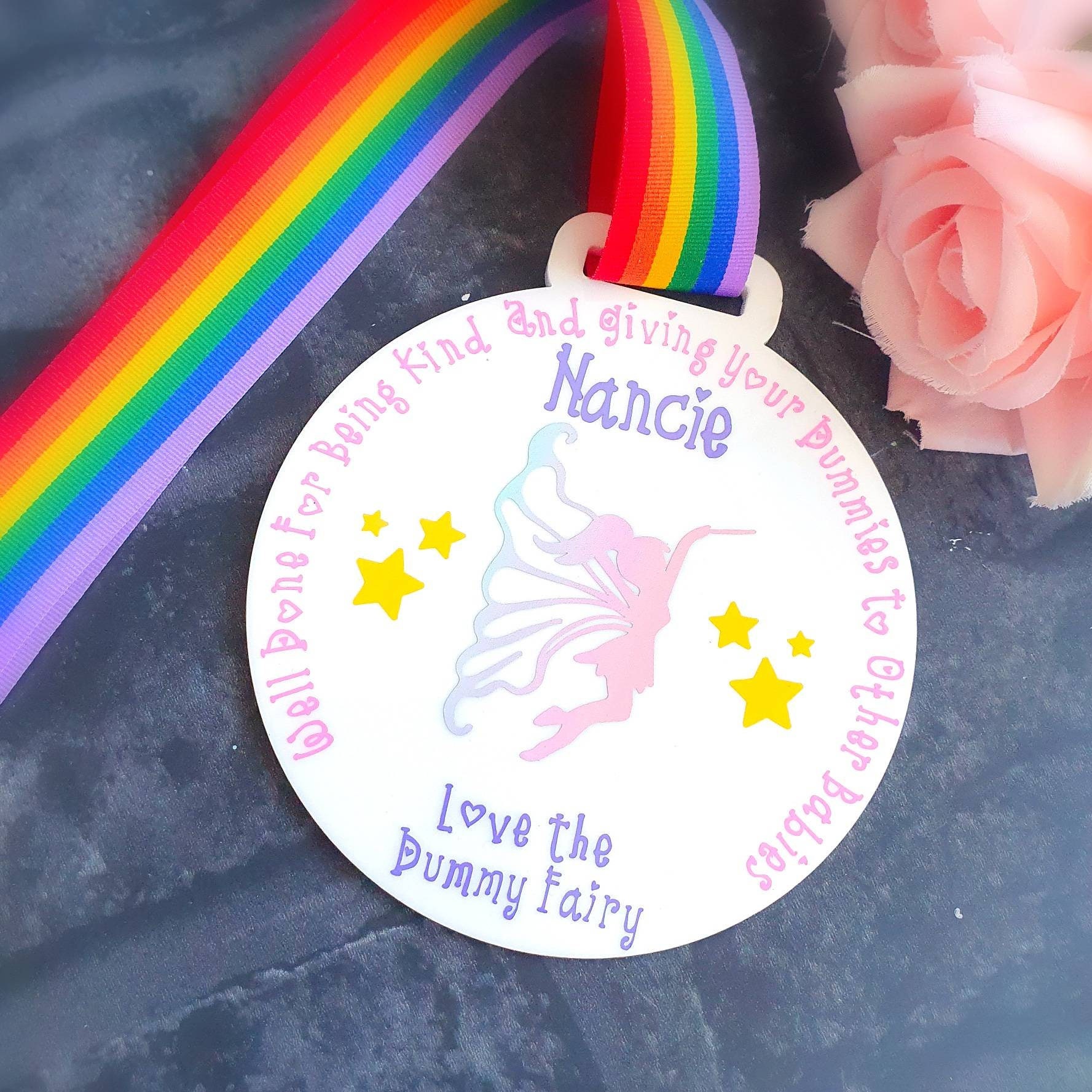 Gold Medal Kids Pacifier Fairy Gifts For Children Dummy Etsy