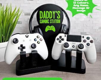 Multi Controller Storage, Headset Controller Stand, Headphone Controller Holder, Gaming Desk Organizer, Gaming Present, Gaming Birthday Gift