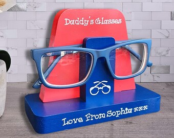 Mens Glasses Holder For Nightstand, Eyeglass Stand, Daddy Birthday Gift For Dad From Daughter, Best Daddy Gift, Husband Fathers Day Gifts