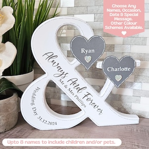 Always And Forever Sign, Established Sign For Wedding Gift For Couple Sign, Wedding Date Keepsake, Mr And Mrs Top Table Sign, Bride And