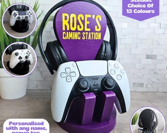 Gaming Stand, Headset And Controller Stand, Controller Holder, Gamer Desk Decor, Gamer Girl Setup, Gaming Room Accessories, Niece Gifts