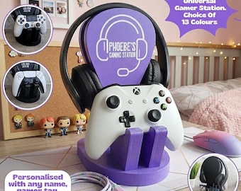 Personalized Gaming Controller Headset Stand, Gamer Gift