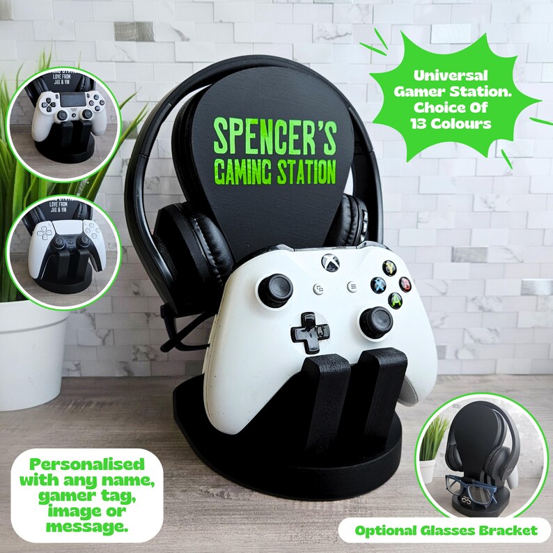 Multi Controller Storage, Headset Controller Stand, Headphone Controller Holder, Gaming Desk Organizer, Gaming Present, Gaming Birthday Gift image 10