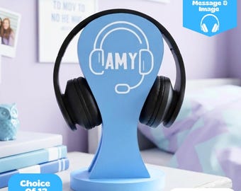 Cool Headphone Stand, Custom Headset Stand, Gaming Headphone Holder, Headset Holder, Desk Tidy, Audiobook Gift, 13th Birthday Gifts Girl