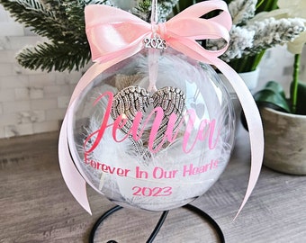 Miscarriage Memorial Ornaments For Daughter, Angel Wing Decorations, Baby Loss Keepsake Bauble In Memory, Stillborn Baby Gift, Pregnancy Los