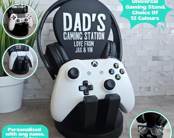 Headset and Controller Stand, Controller Holder, Gaming Room Accessories, Controller And Headphone Holder, 30th Birthday Gifts For Him