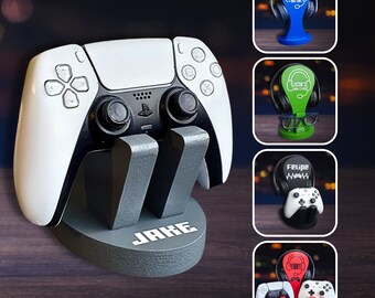 Personalised Controller Stand Wood, Gaming Desk Accessories For Men, Gaming Anniversary Gifts For Him Gamer Birthday Gift For Boyfriend