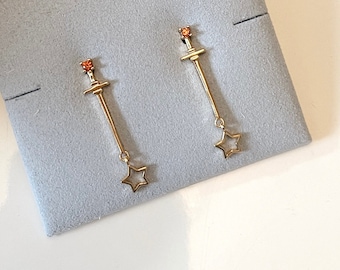 Goldryn Sword Gold Dainty Earrings Aelin Throne of Glass TOG