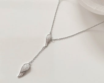 Hunt Athalar Inspired Angel Wings Silver Necklace Crescent City