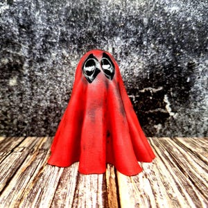 Adopt a Ghost -Ghostpool, our Tragic Collectible Ornamental Superhero Ghost Figurine | Handmade | Spooky Collectible Gift | Gothic Decor
