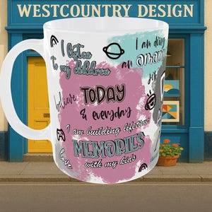 Birthday Dad / Fathers Day Ceramic Coffee Mug, Heartfelt Gift for Him. Ceramic Novelty Mug. Dad Affirmations Mug.