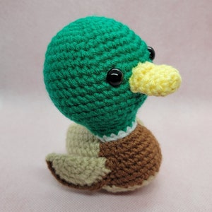 Mallard Duck Stuffed Animal Plushie, Handmade Crochet Duck, comes with optional squeaker