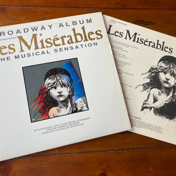 Les Miserables The Musical Sensation Broadway Album (VG++) 1987 Vintage Vinyl Record 2 LP GHS-24151.