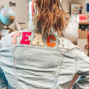 Teach or Cheer or Nurse Denim Jacket
