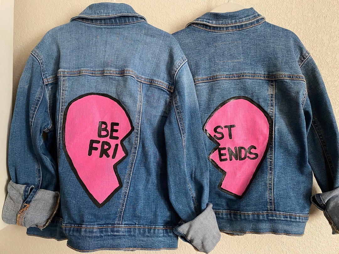 Best Friends Denim Jackets Pair Etsy