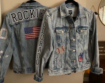 Custom Sports Team Denim Jacket