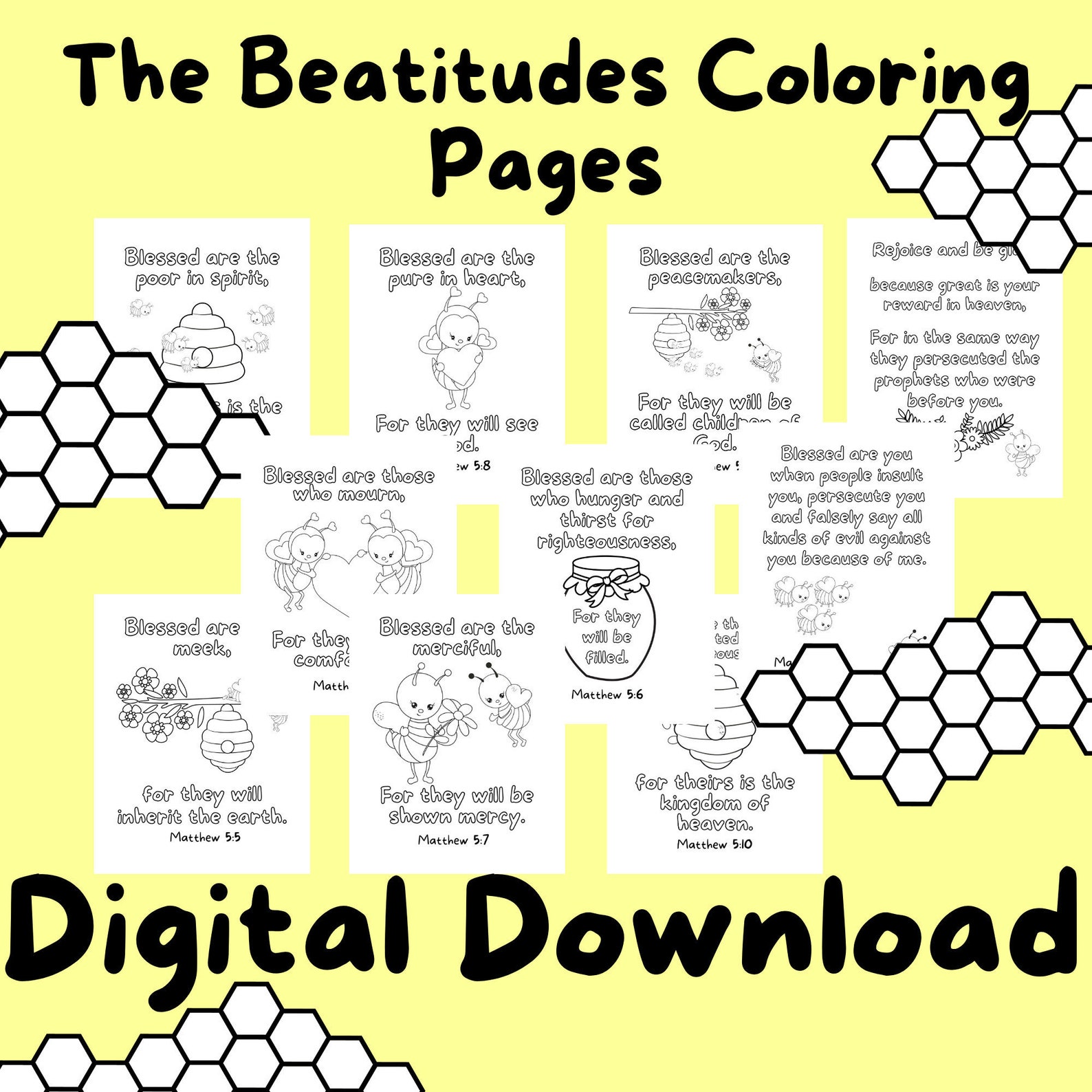 The Beatitudes Coloring Pages Bible - Il 1588xN.2871336239 S757 