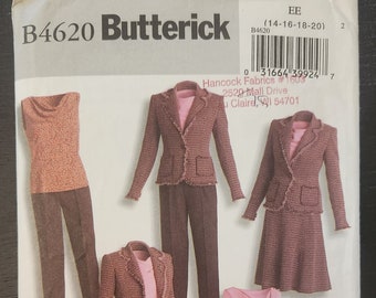 Butterick Sewing Pattern B4620 Misses' Jacket Top Skirt & Pants Size 14-20 FF UNCUT