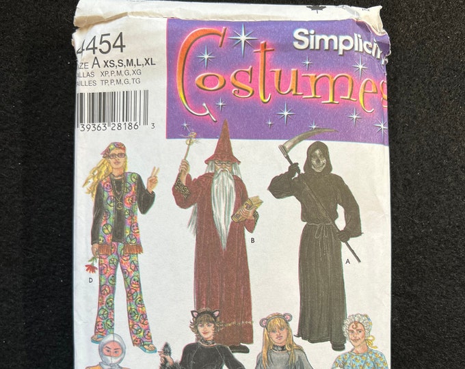 Simplicity Sewing Pattern 4444 Misses' Men's Teens' Costumes 70s Wizard ...
