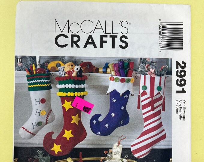 Mccalls Crafts Sewing Pattern 2991 Christmas Stockings FF UNCUT - Etsy