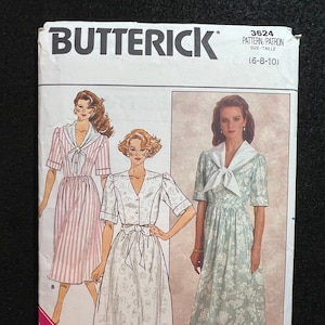 Butterick Sewing Pattern 3624 Misses Dress Size 6-10 FF UNCUT