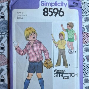Simplicity Sewing Pattern 8596 Child&#39;s Pullover Top Pull-On Pants & Shorts in Two Lengths Size 3-5 Cut Complete to Size 5