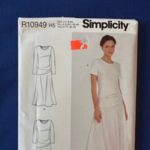 Simplicity Sewing Pattern R10949 Misses&#39; Knit Dress in Two Lengths Size 6-14 FF UNCUT