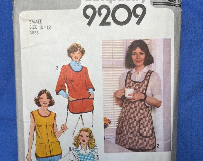 Simplicity Sewing Pattern 9209 Misses Set of Aprons Size Small 10-12 ...