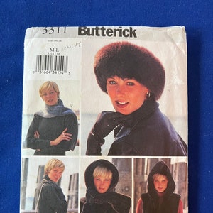 Butterick Sewing Pattern 3311 Misses' Vest Headwrap Headband Scarf & Bag Size M-L FF UNCUT