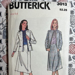 Butterick Sewing Pattern 3013 Misses&#39; Jacket & Skirt Size 14 Bust 36 FF UNCUT