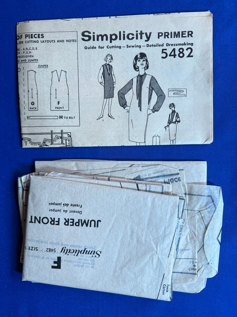 Simplicity Sewing Pattern 5482 Misses' Jumper & Blouse Size 14 Cut ...