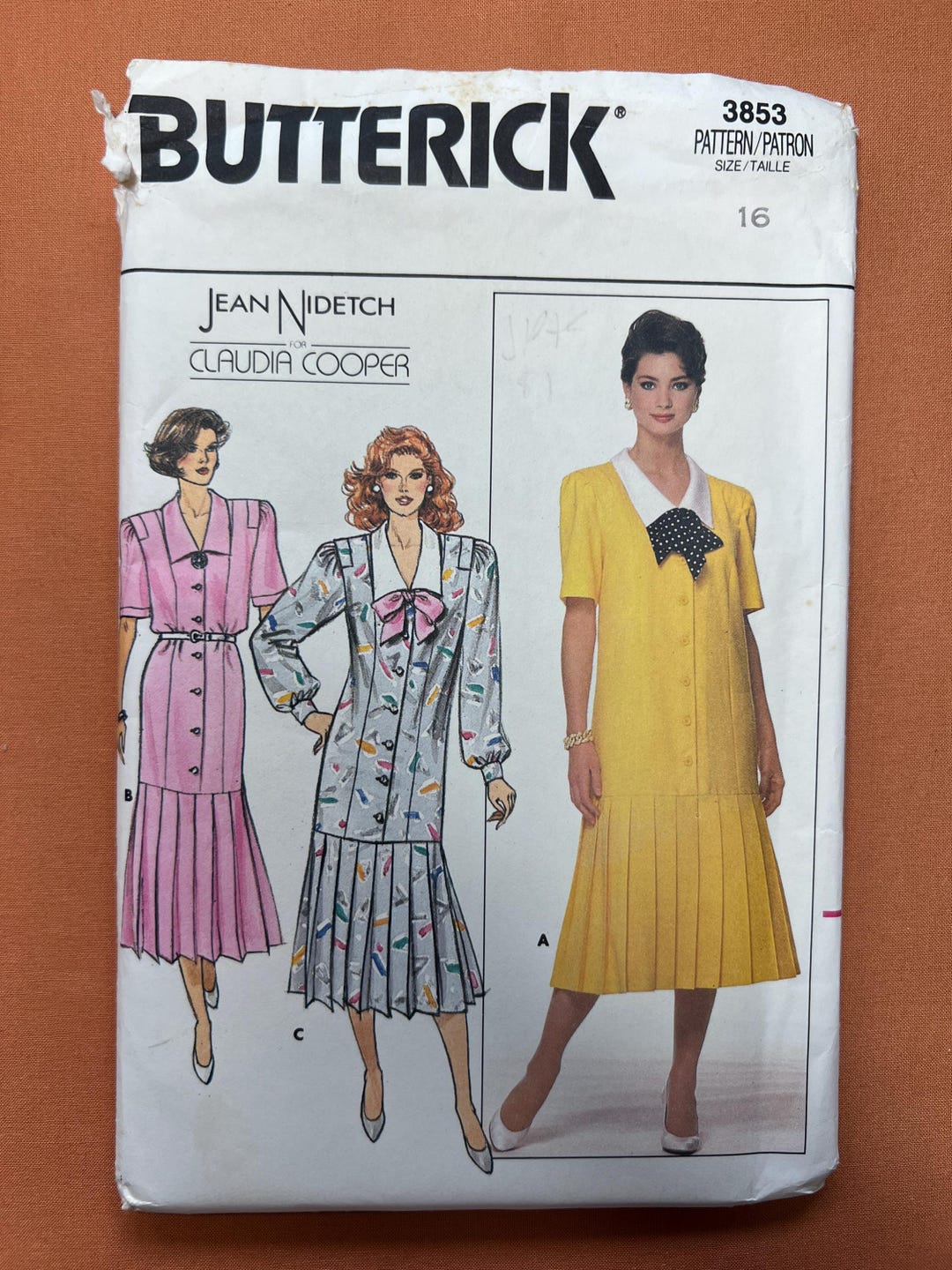 Butterick Sewing Pattern 3853 Misses Dress Size 16 Bust 38 UNCUT - Etsy