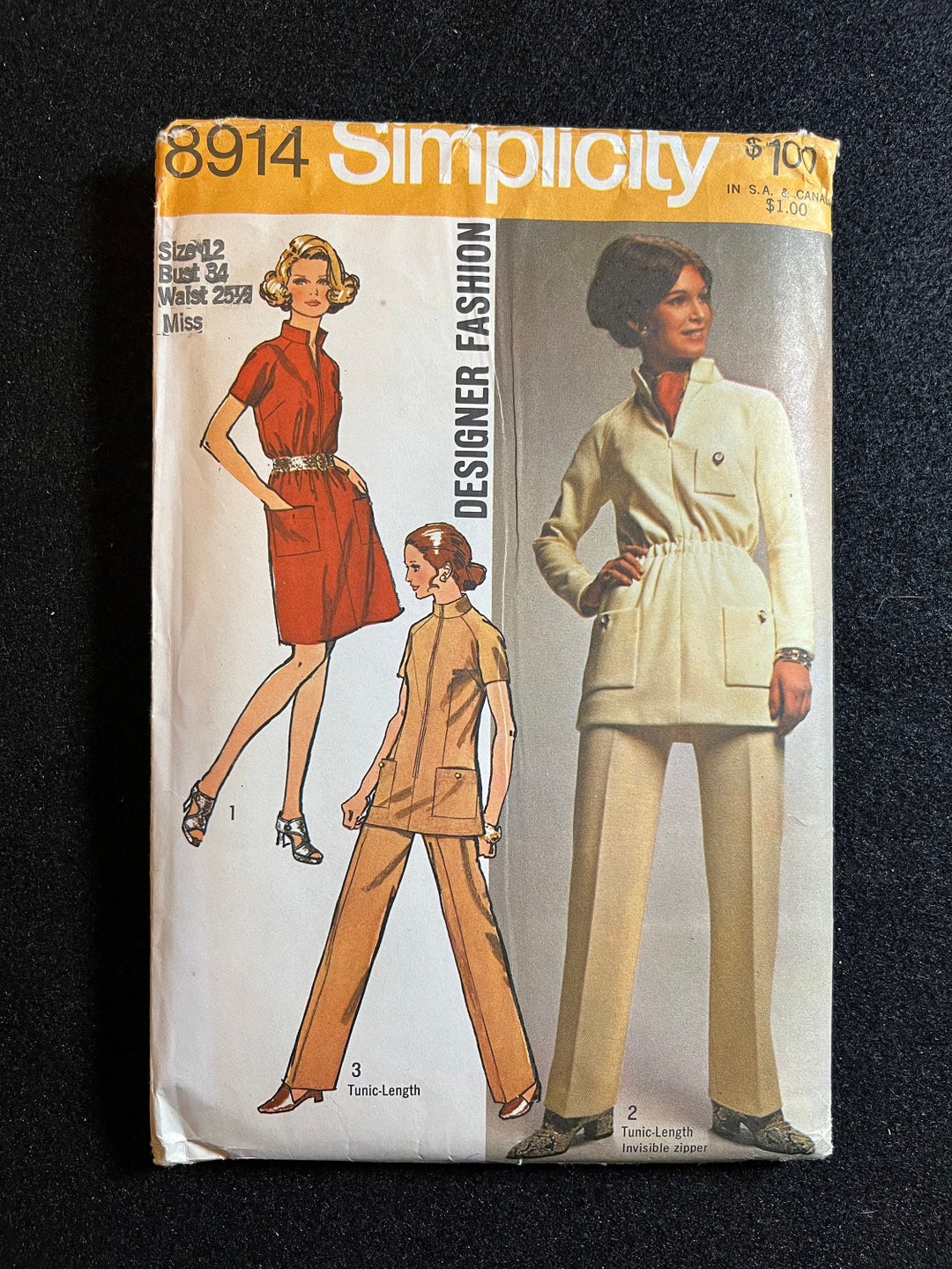 Simplicity Sewing Pattern 8914 Misses' Dress Tunic & Pants Etsy
