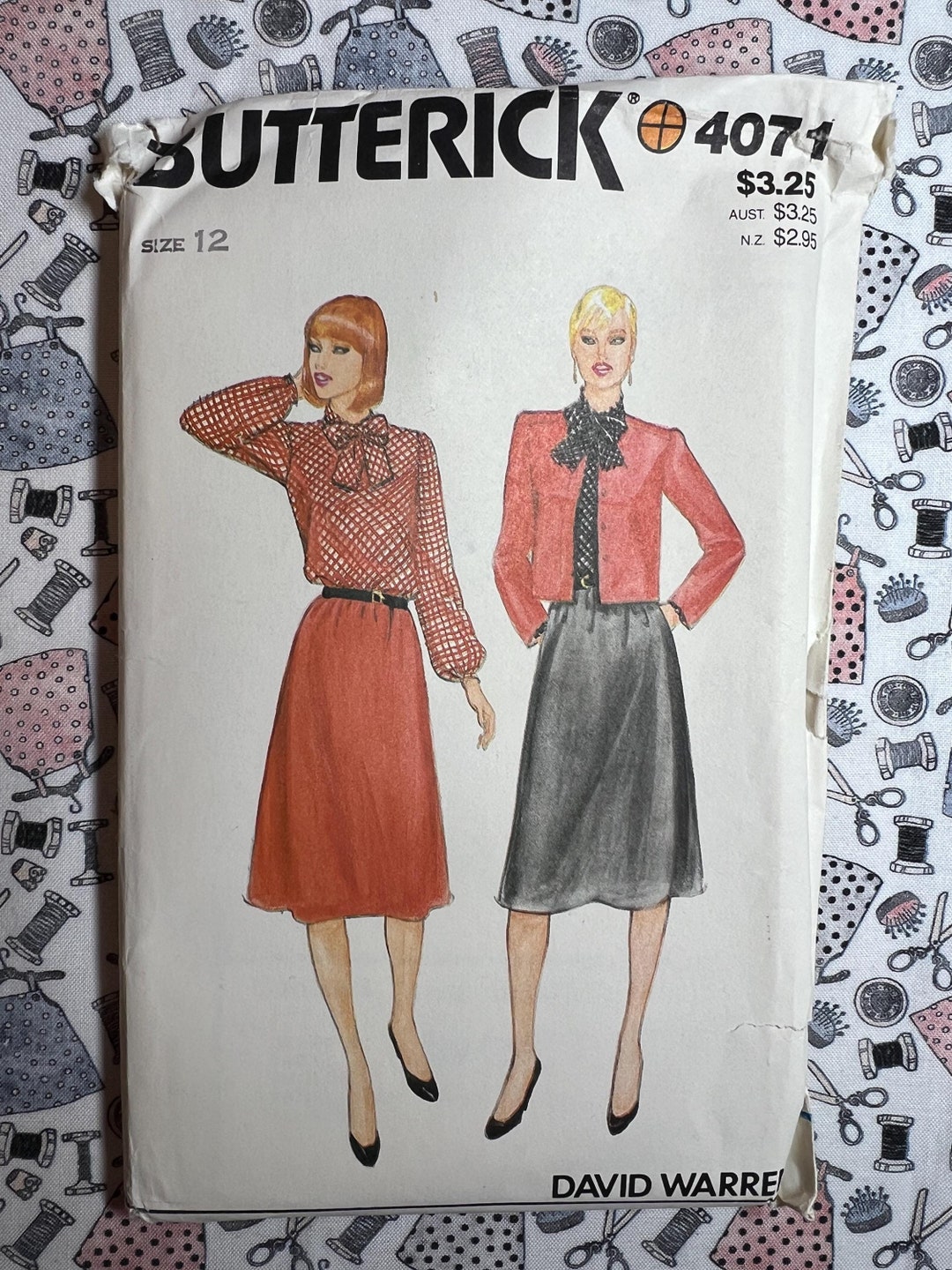 Butterick Sewing Pattern 4071 Misses' Jacket & Dress Size 12 Bust 34 FF ...