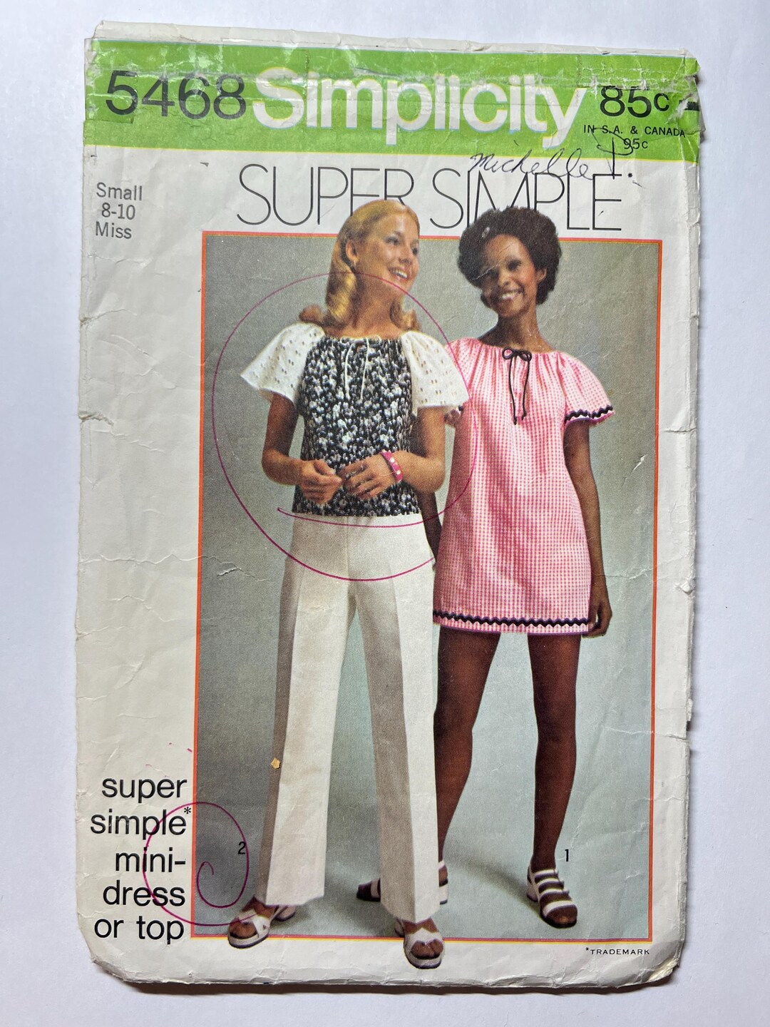 Simplicity Sewing Pattern 5468 Super Simple Mini-dress or Top Size ...