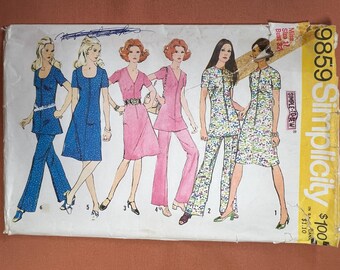Simplicity Sewing Pattern 9859: Misses' Dress, Tunic & Pants - Size 10