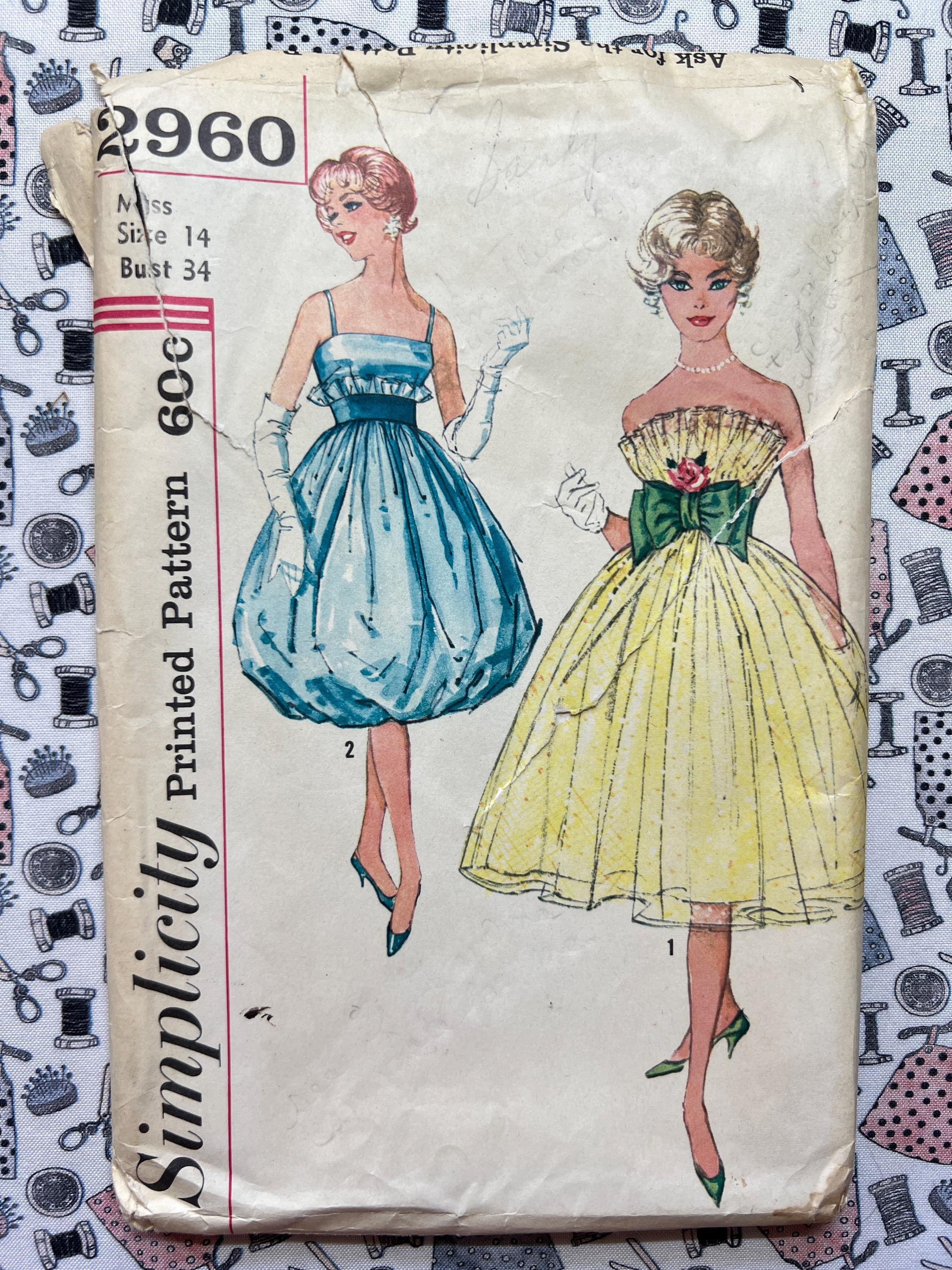 Strapless Empire Waist Dress Pattern - Etsy