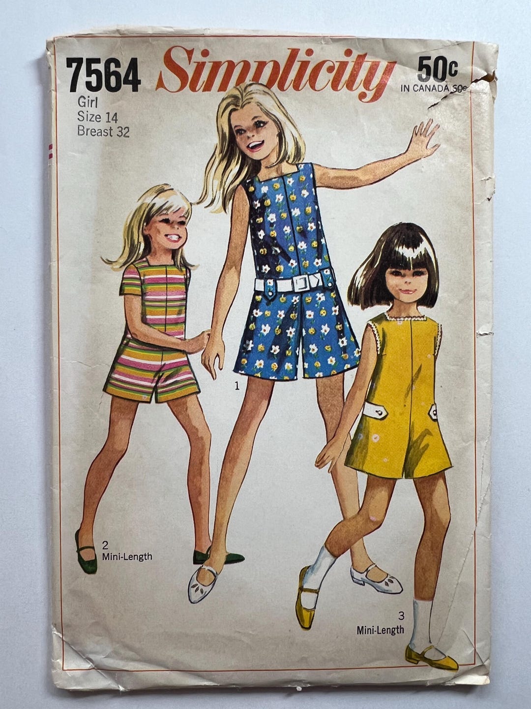 Simplicity 7564 Sewing Pattern: Girls Pantdress or Pantjumper Size 14 ...