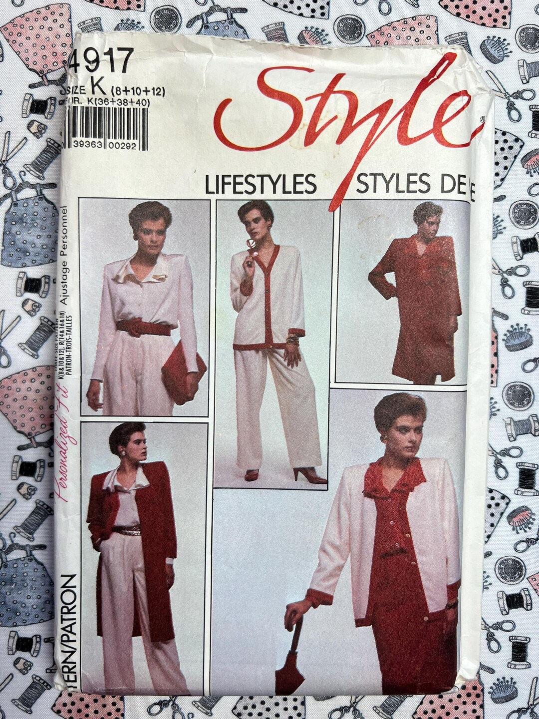 Style Sewing Pattern 4917: Misses' Duster Coat, Blouse, Skirt ...