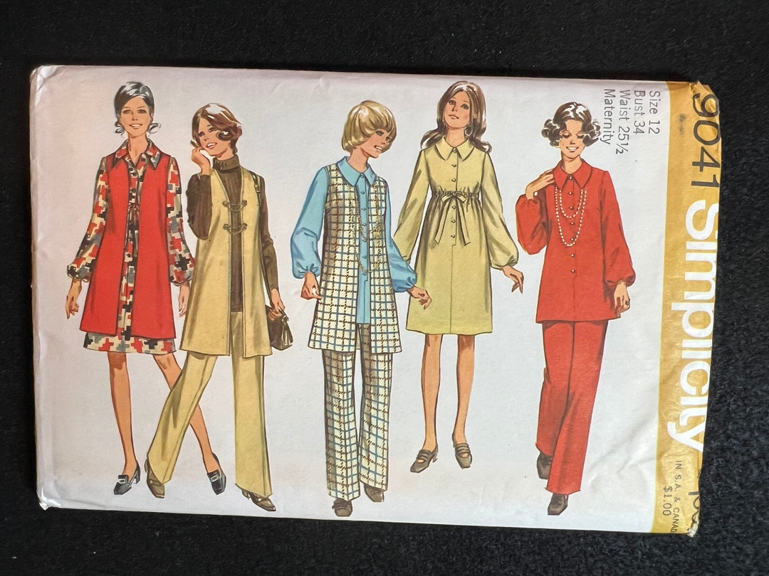 Simplicity Sewing Pattern 9041 Maternity Dress or Tunic Vest-coat ...