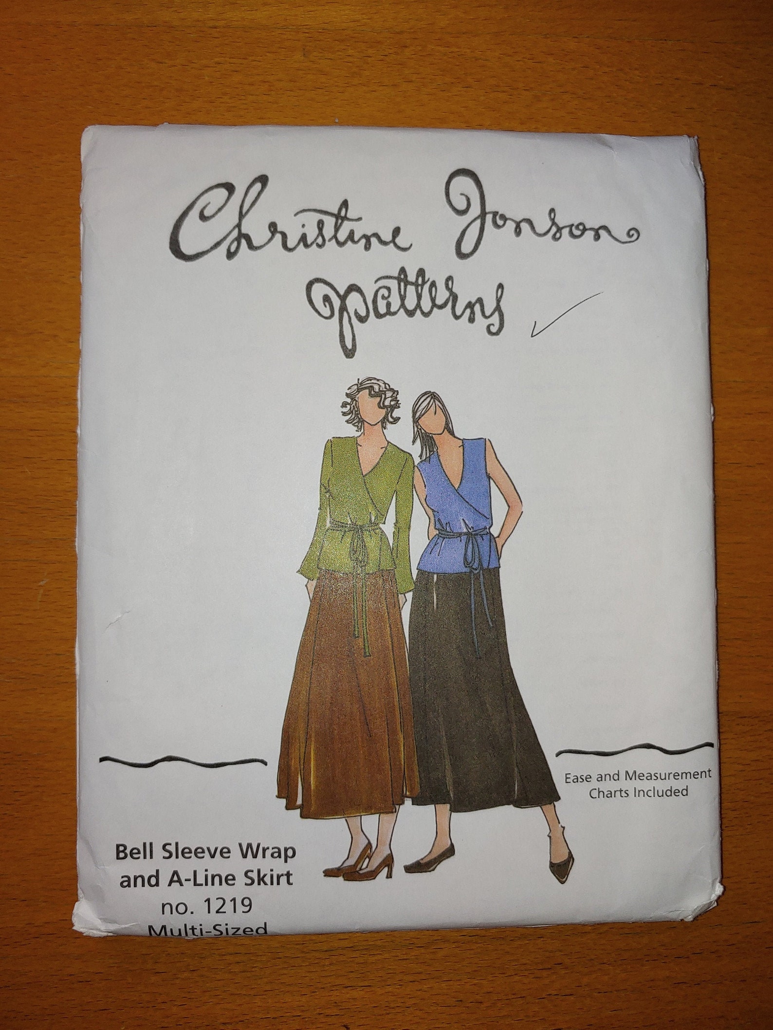 UNCUT Christine Jonson Sewing Pattern 1219 Bell Sleeve Wrap & Etsy
