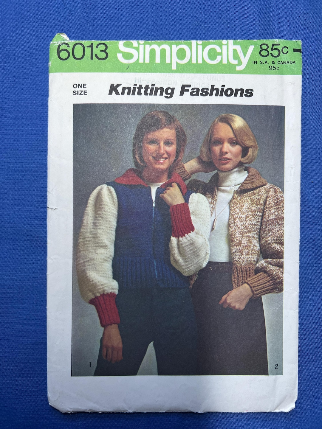 Vintage Simplicity Knitting Pattern 6013: Misses Sweater Jacket