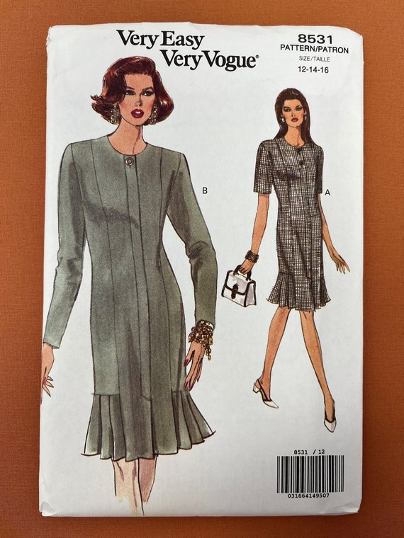 Vogue Sewing Pattern 8531 Misses Dress Size 12 14 16 FF UNCUT - Etsy