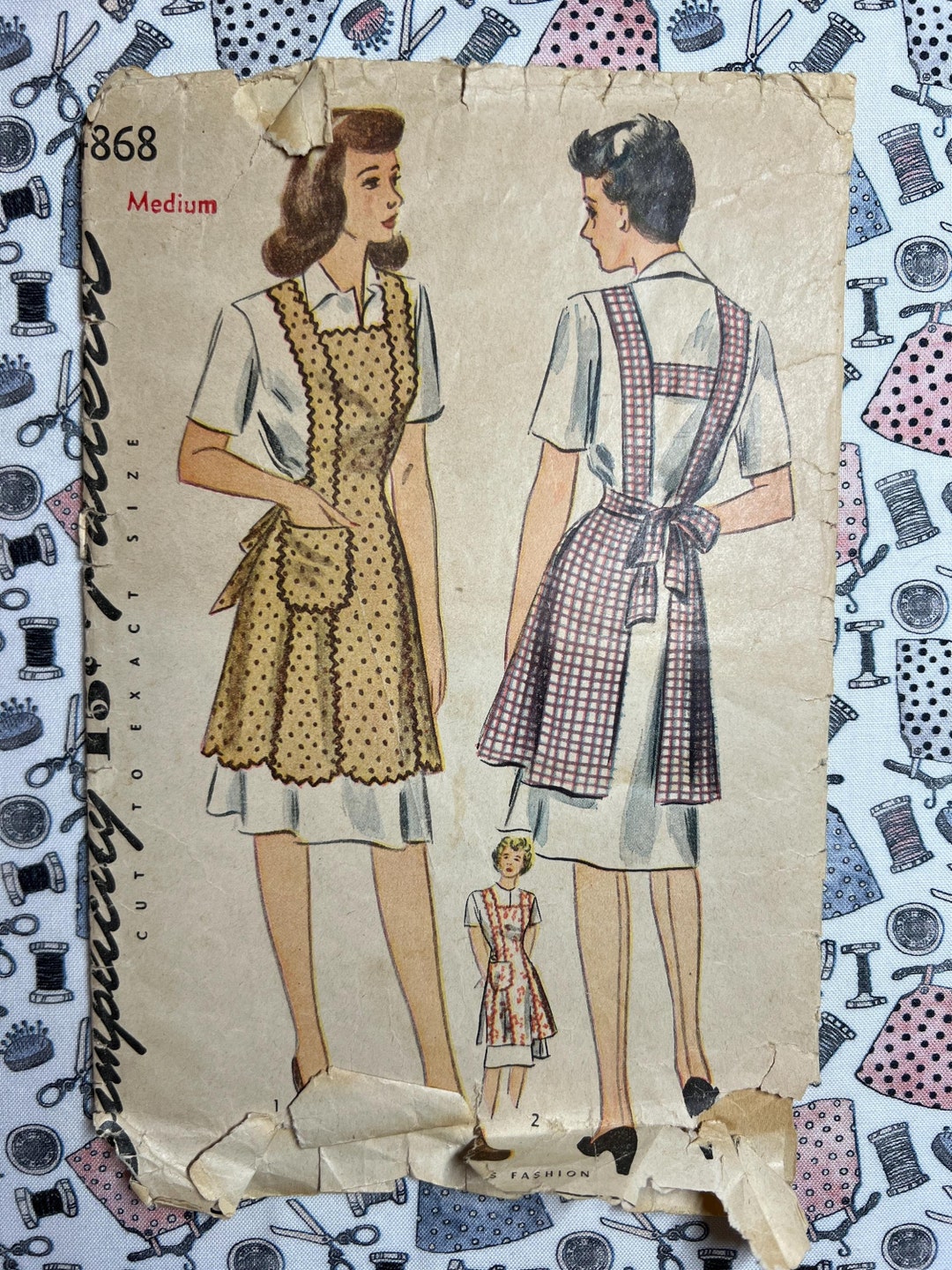 Simplicity Sewing Pattern 4868 Misses Apron Set Size Medium Cut ...