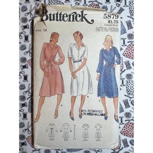 Butterick Sewing Pattern 5879 Misses Dress Size 14 Bust 36 FF UNCUT